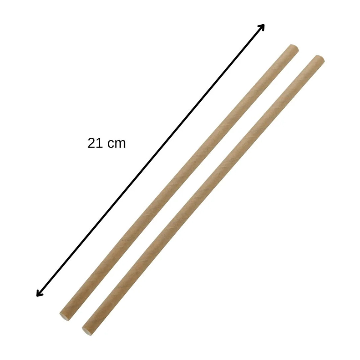 Lot de 500 pailles en papier brun 21 cm Fackelmann Nature