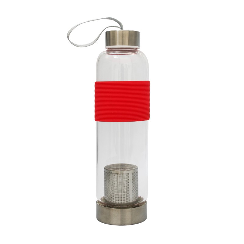 Gourde en verre avec infuseur intégré