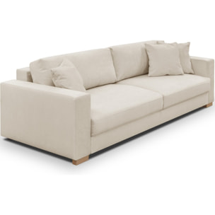 Canapé convertible 3 places en velours côtelé - ROBIN