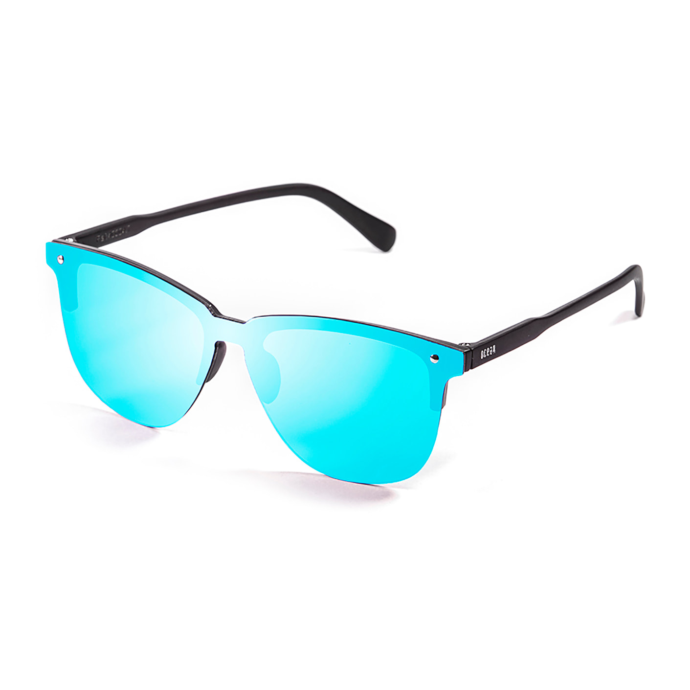 Gafas de sol OCEAN LAFITENIA - Negro mate / Plana revo azul cielo