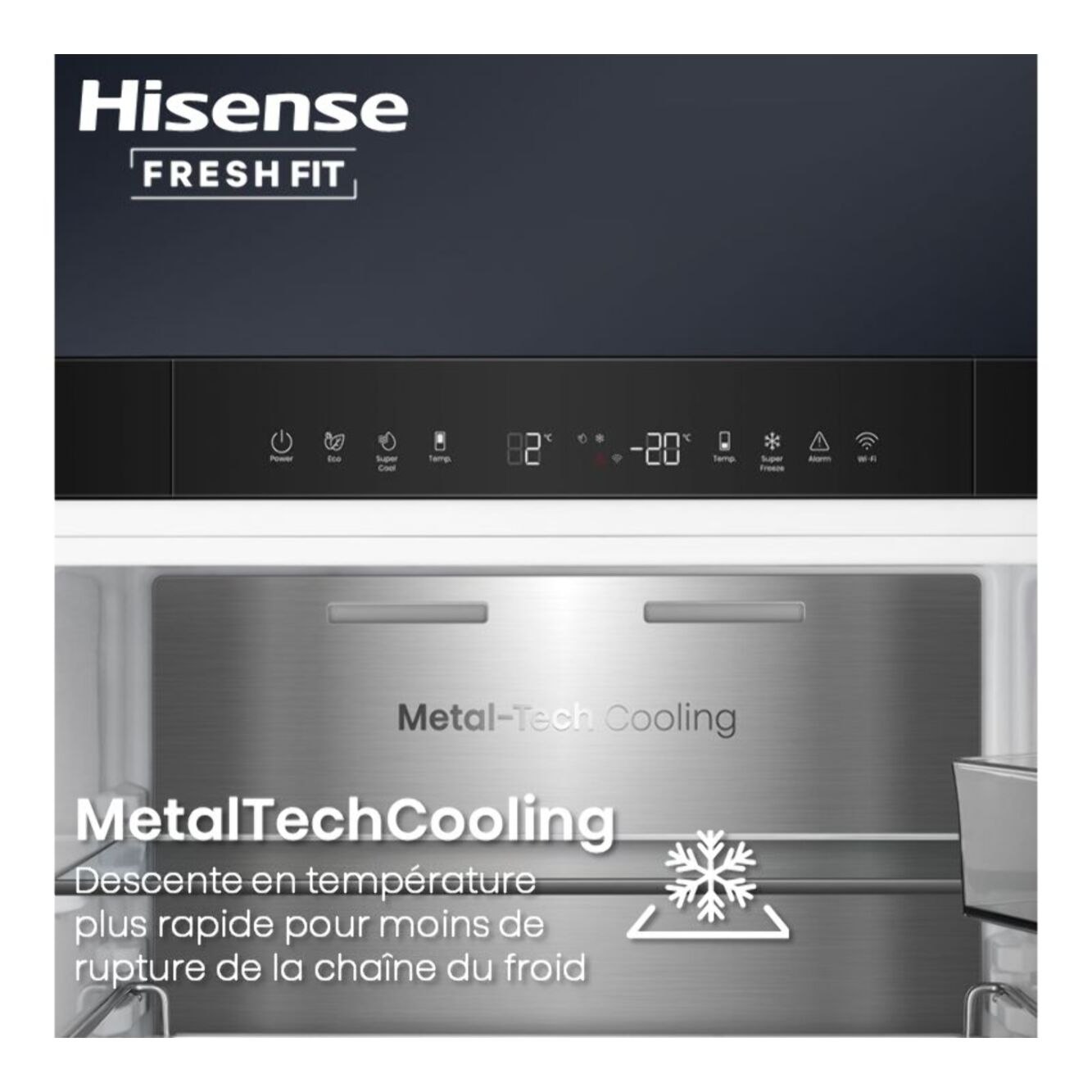 Réfrigérateur combiné HISENSE RB3K330SAIE FreshFit