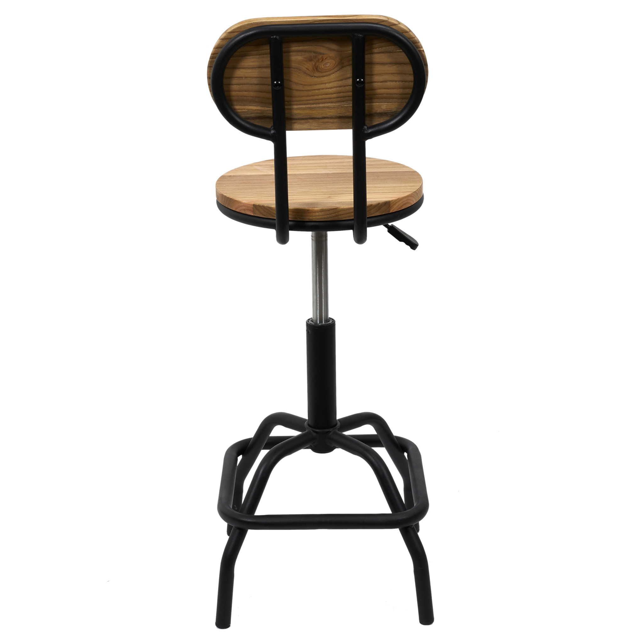 Chaise De Bar Reglable Bois Brut Ace