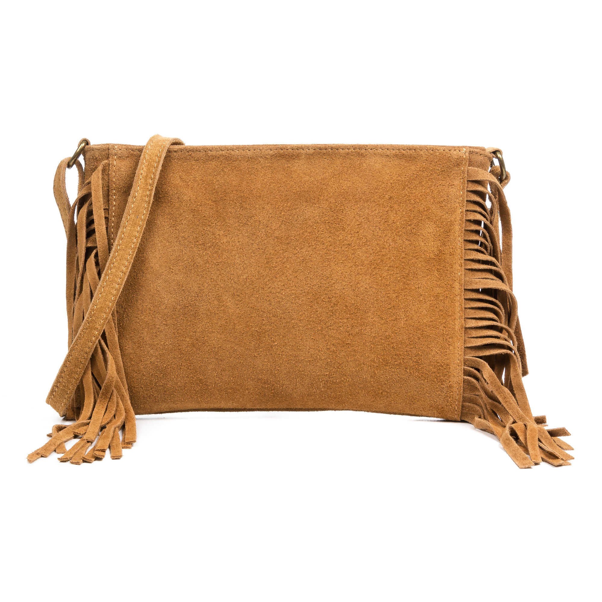 Altare borsa a tracolla donna. Pelle vera Camoscio.