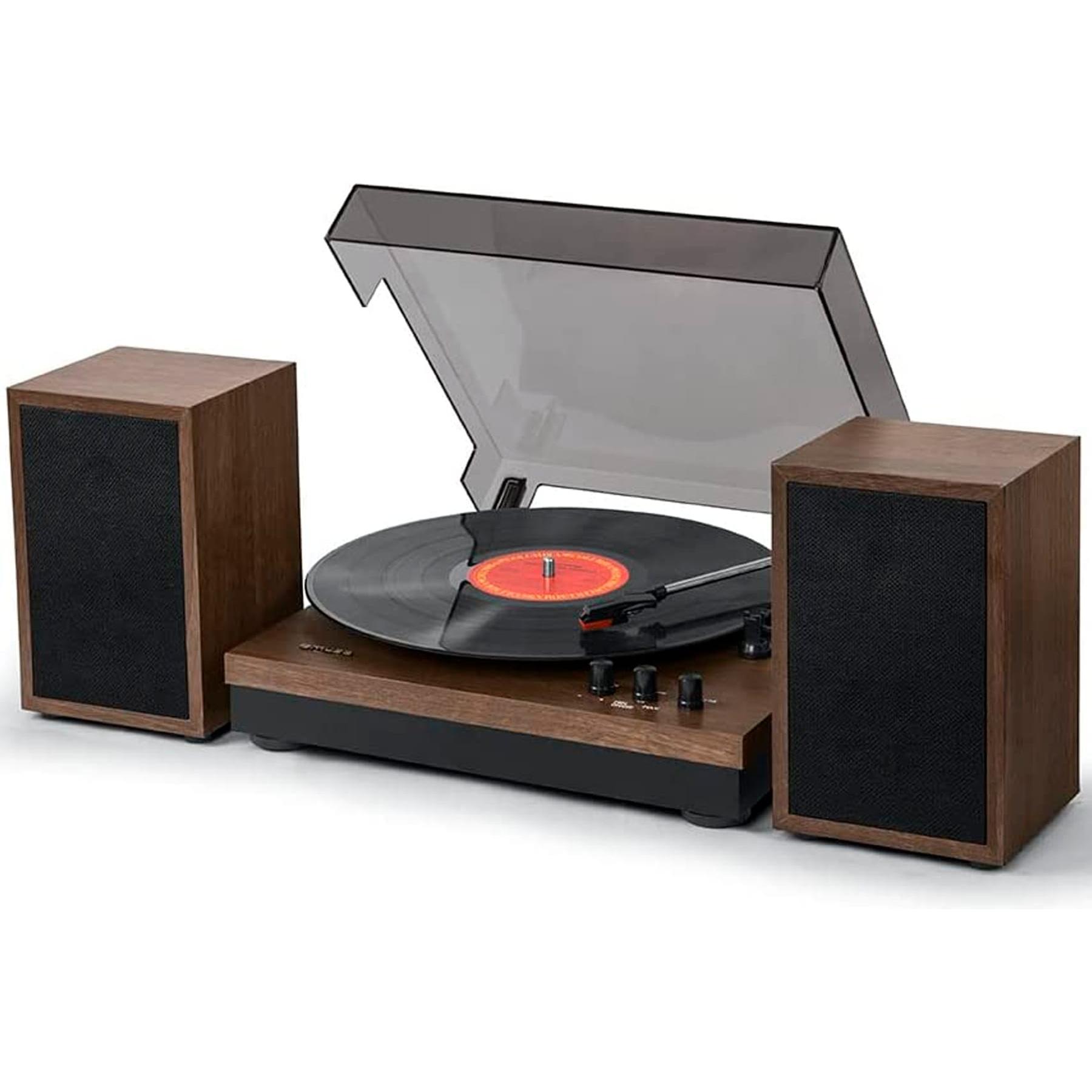 MUSE MT-108 BT Madera / Tocadiscos estéreo con altavoces