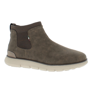 Armata di Mare Scarpe Uomo Stivaletti Chelsea Boots con Soletta Rimovibile in Memory Foam AMU W24L636 Khaki