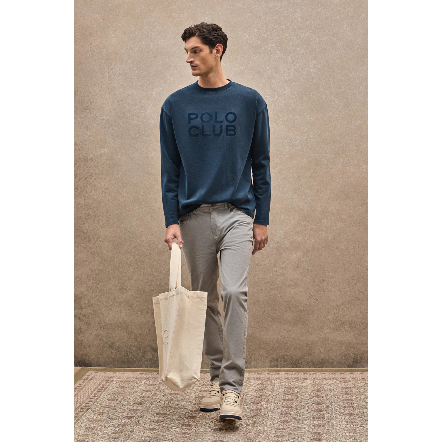 Maglietta Karat blu marino con logo Polo Club