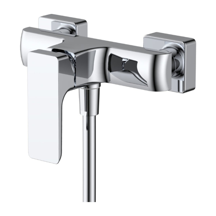 Brevis mitigeur de douche mural 150 mm à levier, sans ensemble de douche, chrome brillant (SATBSBRE268)