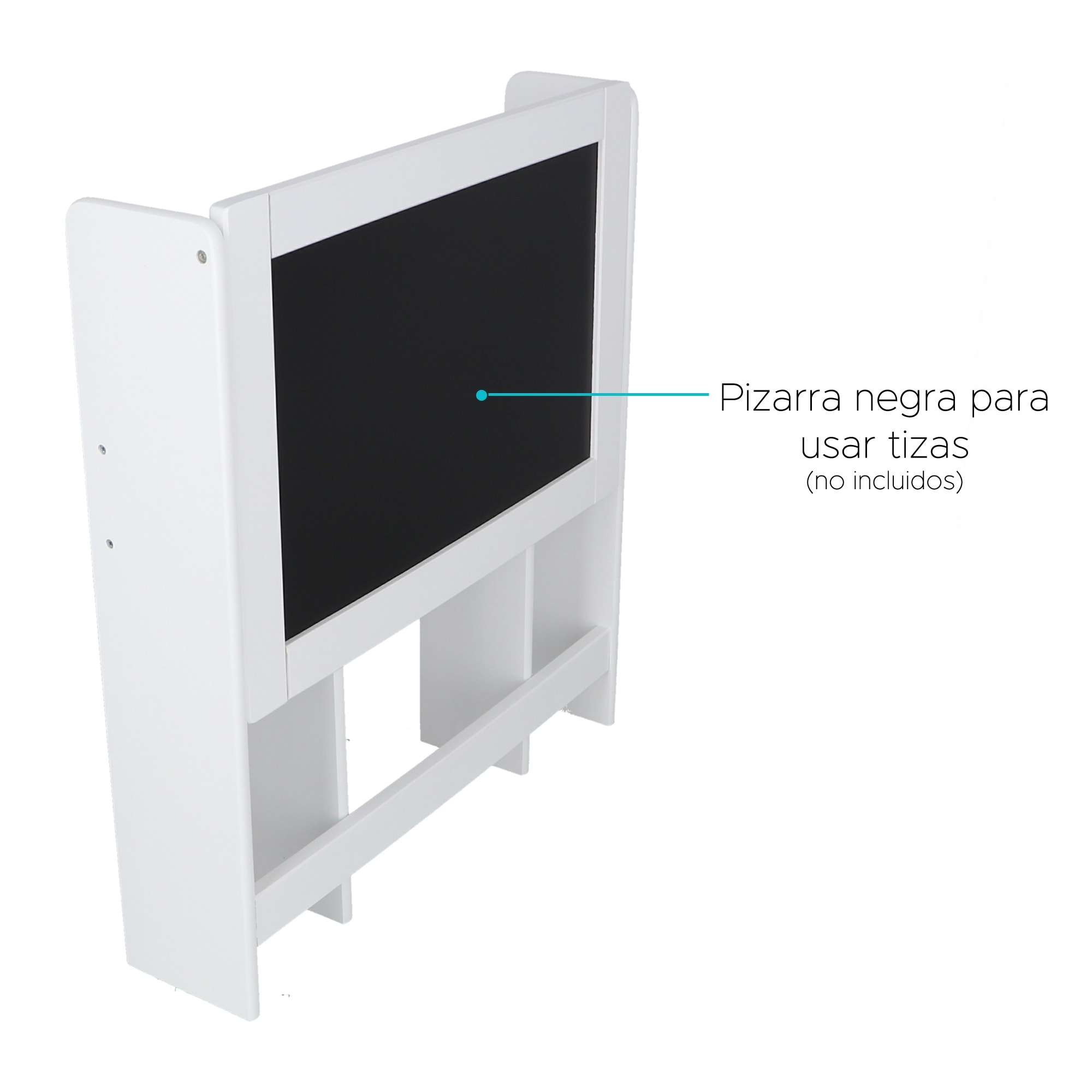 Pupitre pizarra infantil plegable color blanco