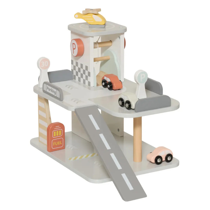 Garage avec accessoires Soan 22x40cm