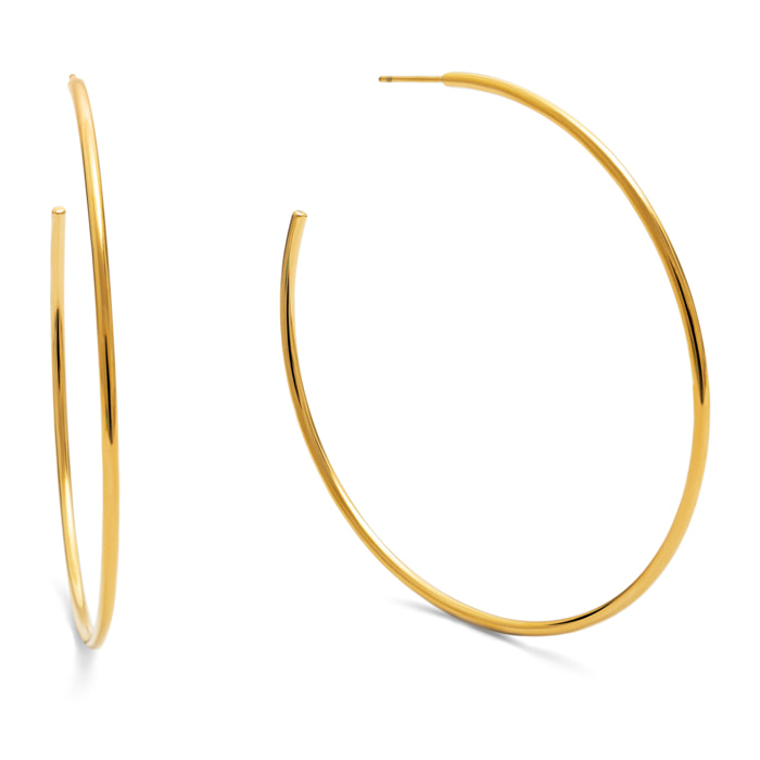 Pendientes Aro Ankara XL Acero Baño Oro