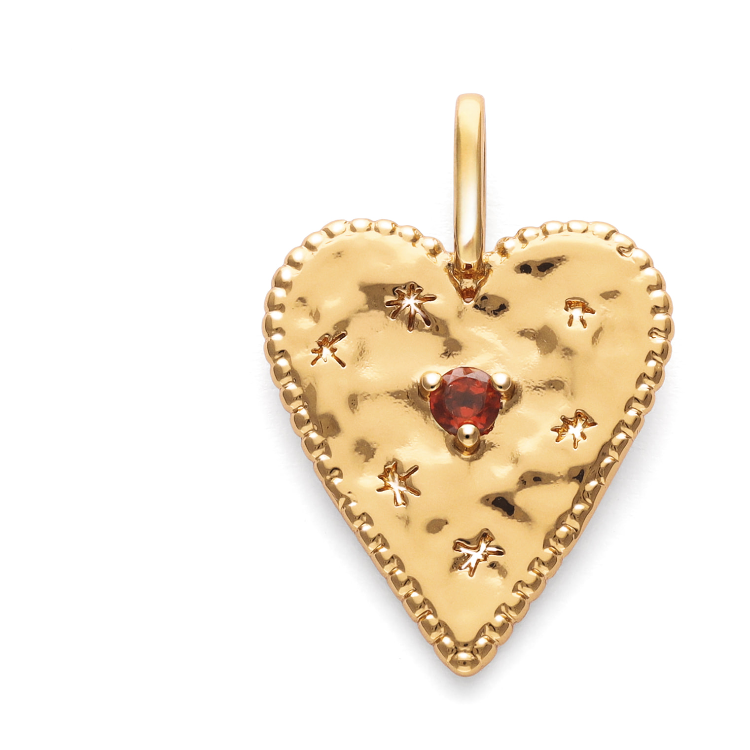 Charm Raw Heart Baño Oro