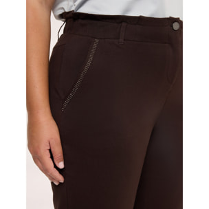 Fiorella Rubino - Pantaloni Balloon in felpa di cotone - Marrone
