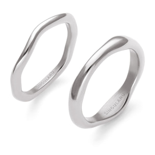 Anello Set di 2 Anelli Nea Acier