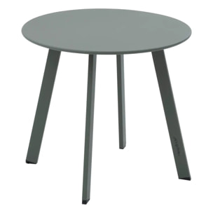 Table d'appoint de jardin ronde "Saona" vert laurier 50 x 45cm en acier