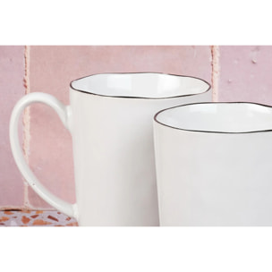 Mug PURE 40cl - 4 pièces - Blanc Neige