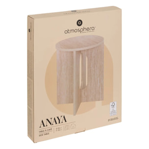 Table d'appoint Anaya beige 40x40x50cm