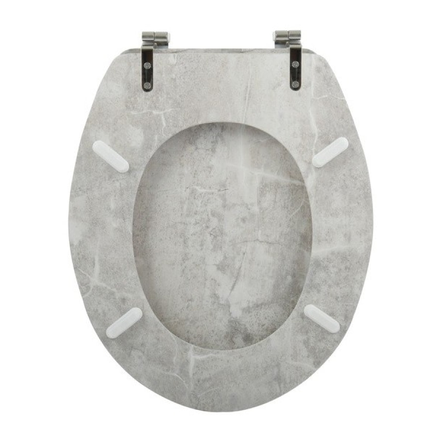 Abattant wc MDF Gris - Charnières Inox MSV