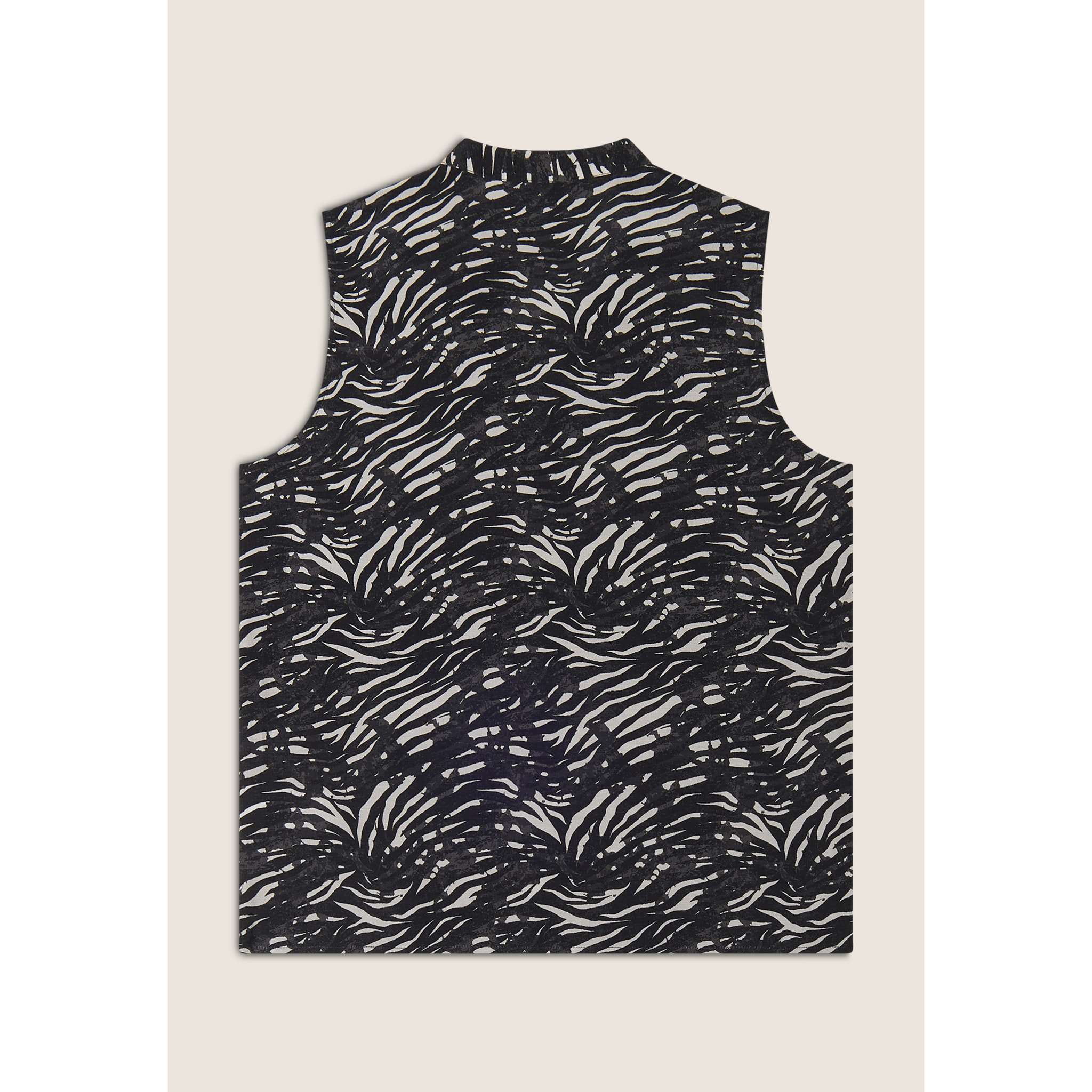 Blusa animalier in viscosa con scollo a V