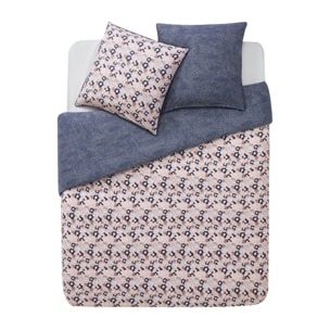 Housse de couette imprimée en satin de coton, ADÈLE, rose Lingerie