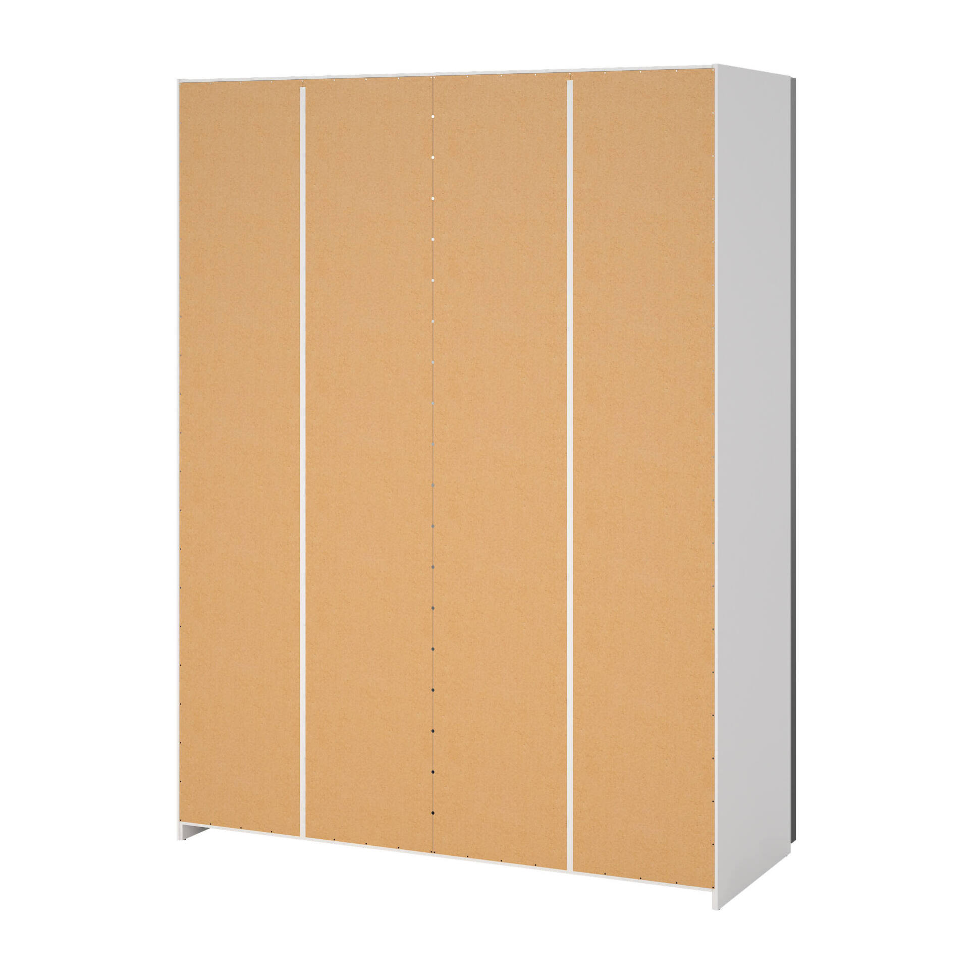 Guardaroba 2 ante Seraphine, Mobile camera da letto, Cabina armadio portabiti, Armadio appendiabiti, 150x61 h200 cm, Bianco e Grigio