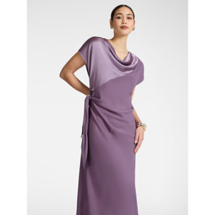 Elena Mirò - Vestido largo con nudo lateral - Violeta