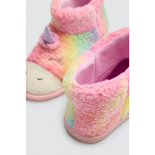 Pantofole unicorno per bambini con dettagli 3D