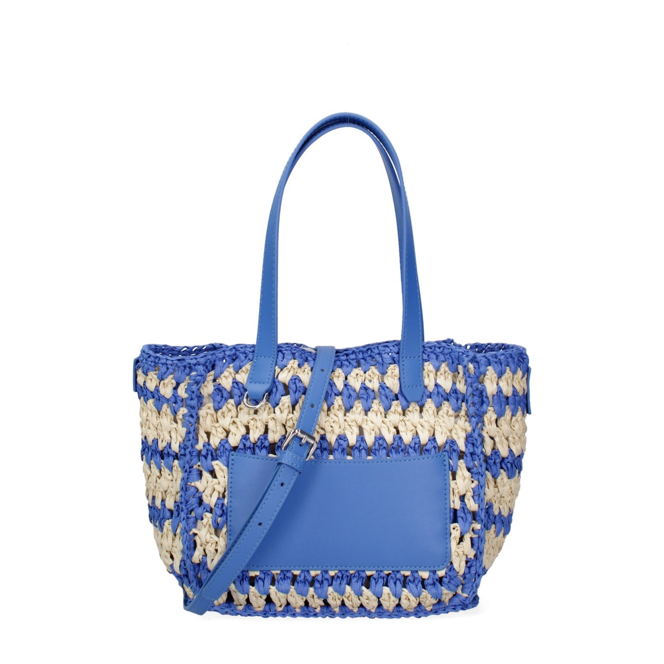 Borsa a mano da donna - Modello False - Paglia intrecciata - 32.0 x 21.0 x 14.0 cm