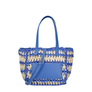 Borsa a mano da donna - Modello False - Paglia intrecciata - 32.0 x 21.0 x 14.0 cm