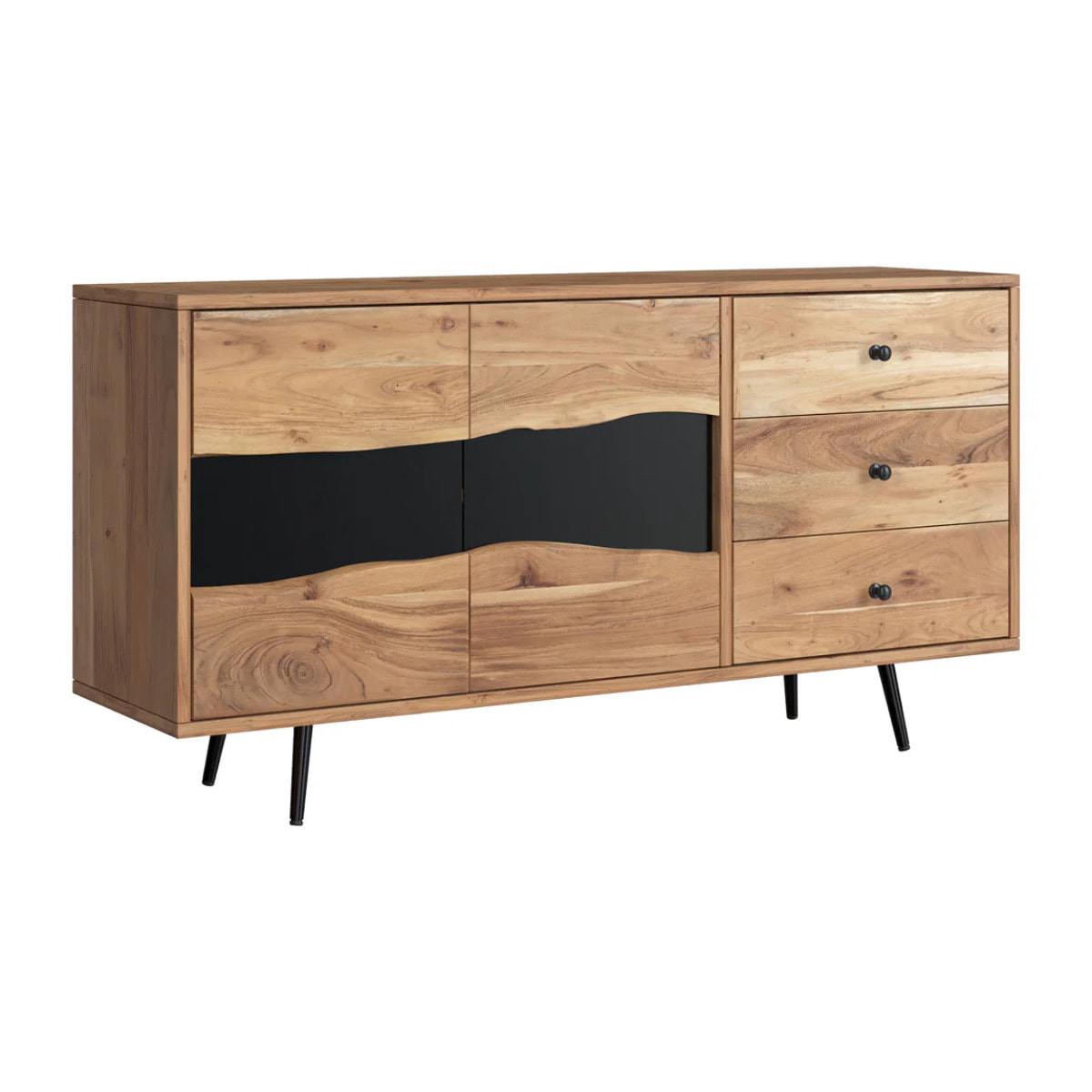 Buffet en bois d'acacia massif et métal - Alabama