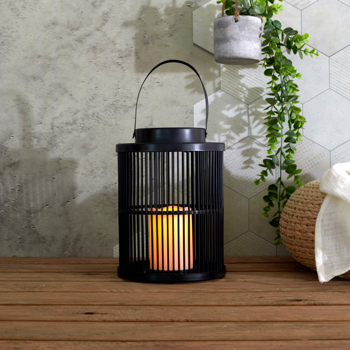 Lanterne Solaire Effet Bougie H25cm
