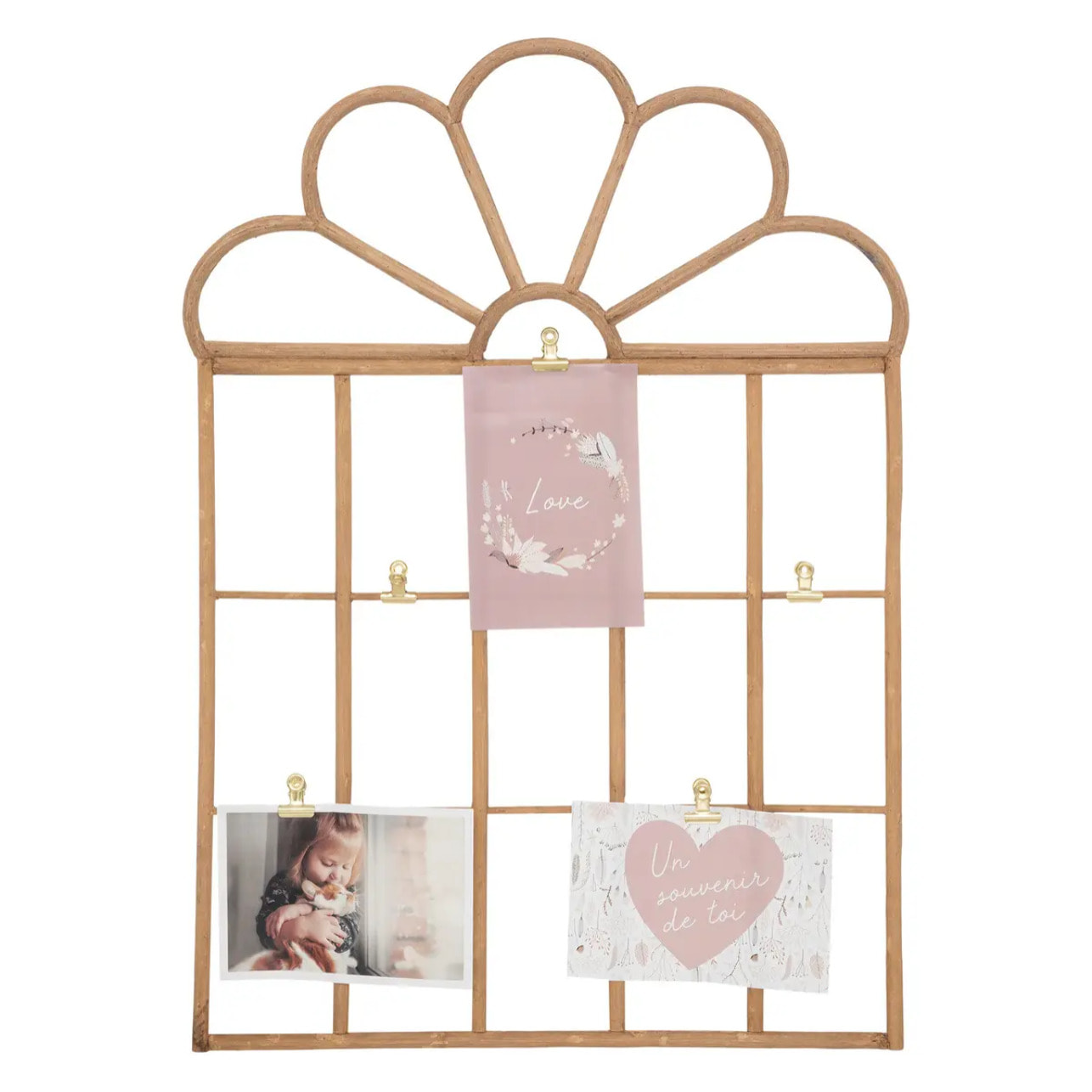Porte-photos enfant rotin 40x57cm