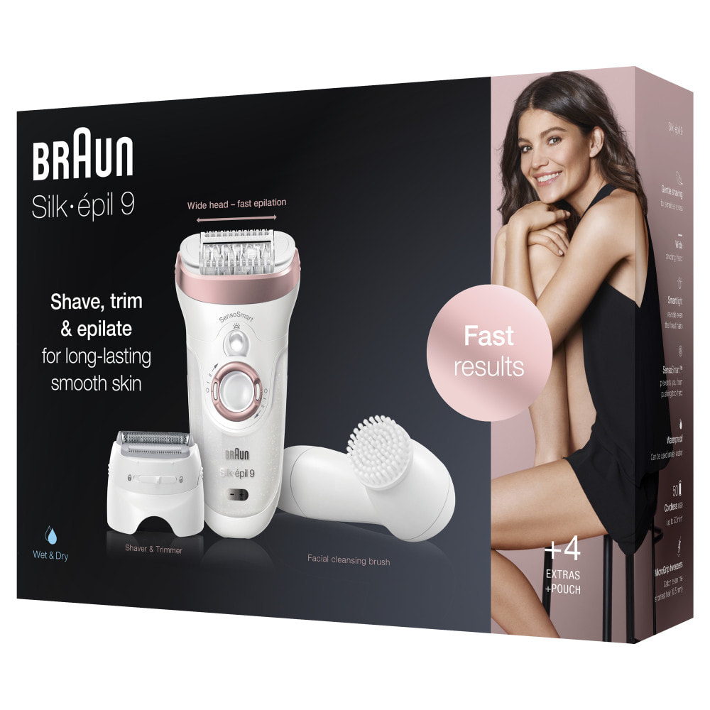 Braun Silk-épil 9-880 Épilateur Électrique Femme, Or Rose/Blanc