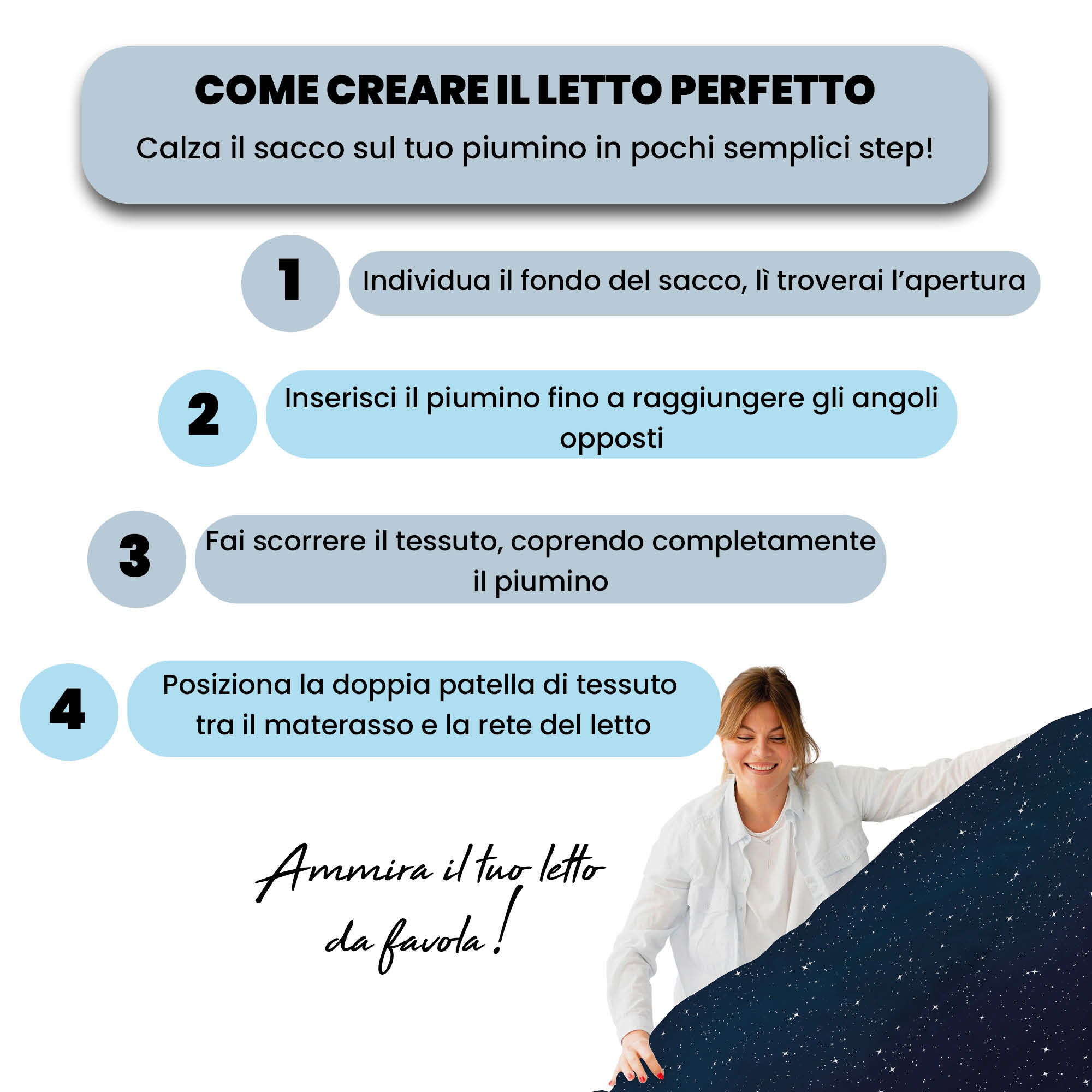 COPRIPIUMINO FASHION, 100% Microfibra, No Stiro - STARS