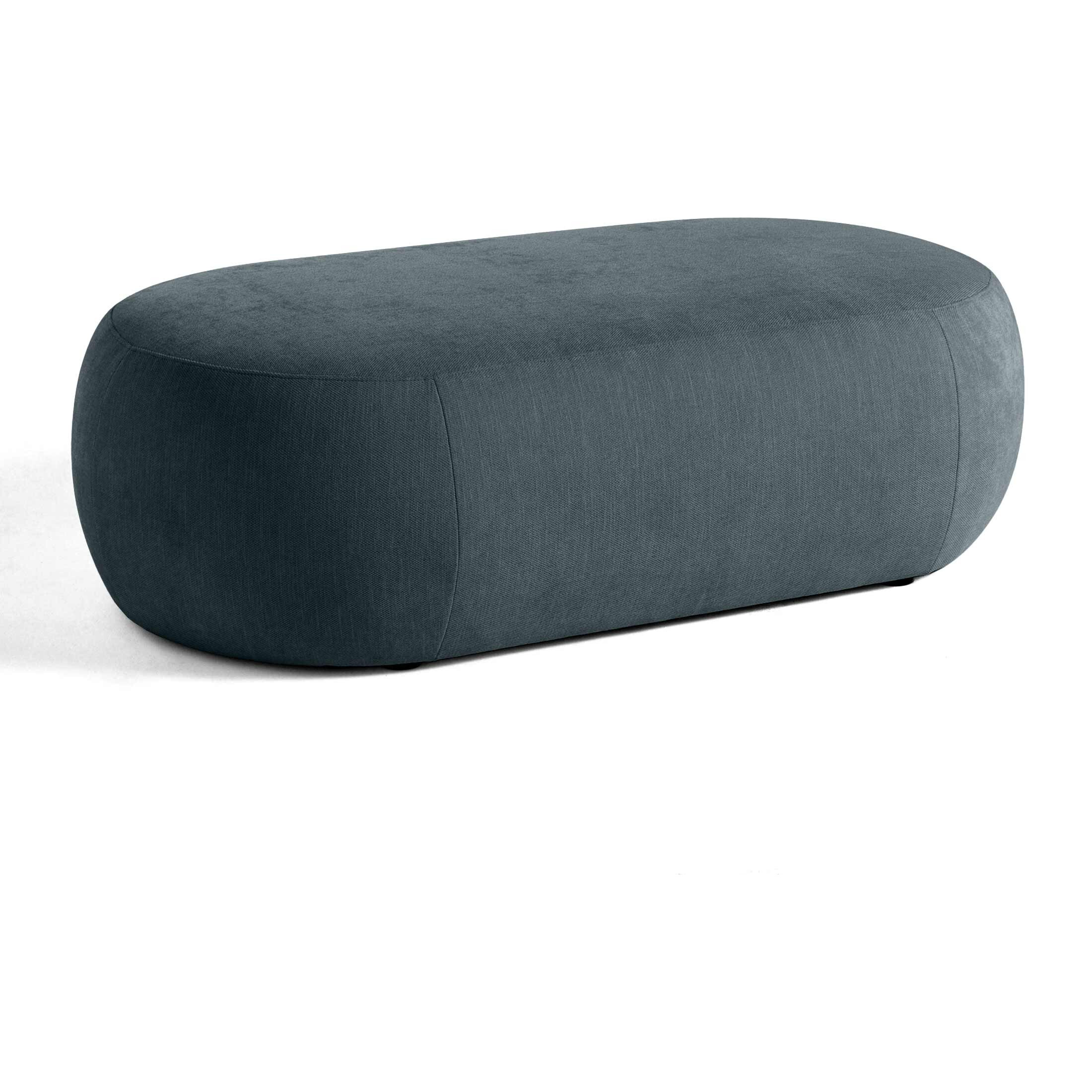 Santorini - pouf modulable - en tissu texturé - Bleu grisé