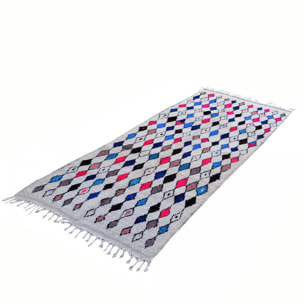 Authentique tapis berbère fait à la main en laine motif ethnic GILU
