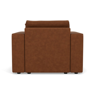 Topaze - fauteuil en simili - Cognac