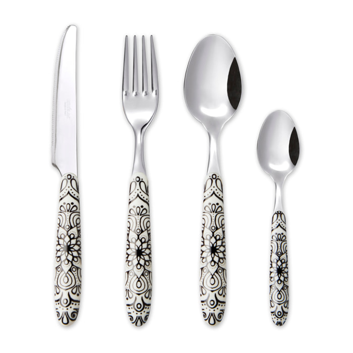 Servizio 24 posate Excelsa – Boheme Noir, Acciaio Multicolore