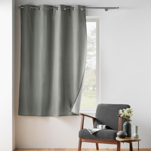 Rideau court isolant thermique - Gris