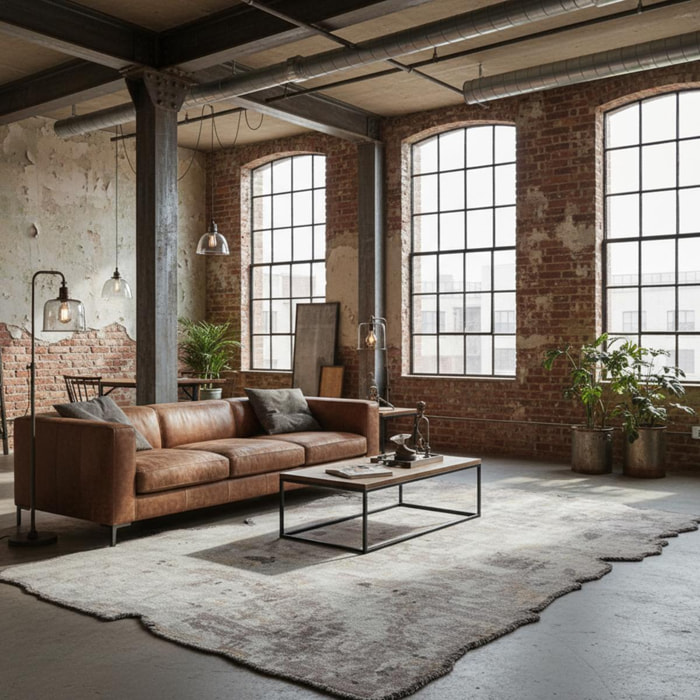 ATIPA Tapis salon kilim, Forme originale, Tissé à la main