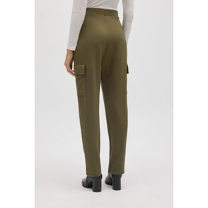 Pantaloni cargo fluidi verdi