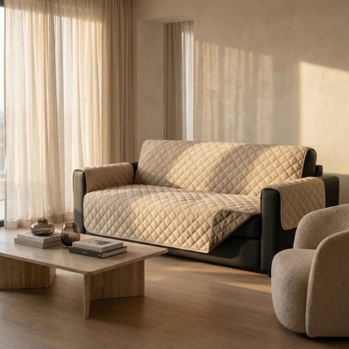 Copridivano impermeabile antimacchia reversibile, telo protettivo con elastico aderente, resistente a liquidi e sporco, ideale per animali domestici, facile da lavare, disponibile in diverse misure, tessuto confortevole e durevole certificato sicuro