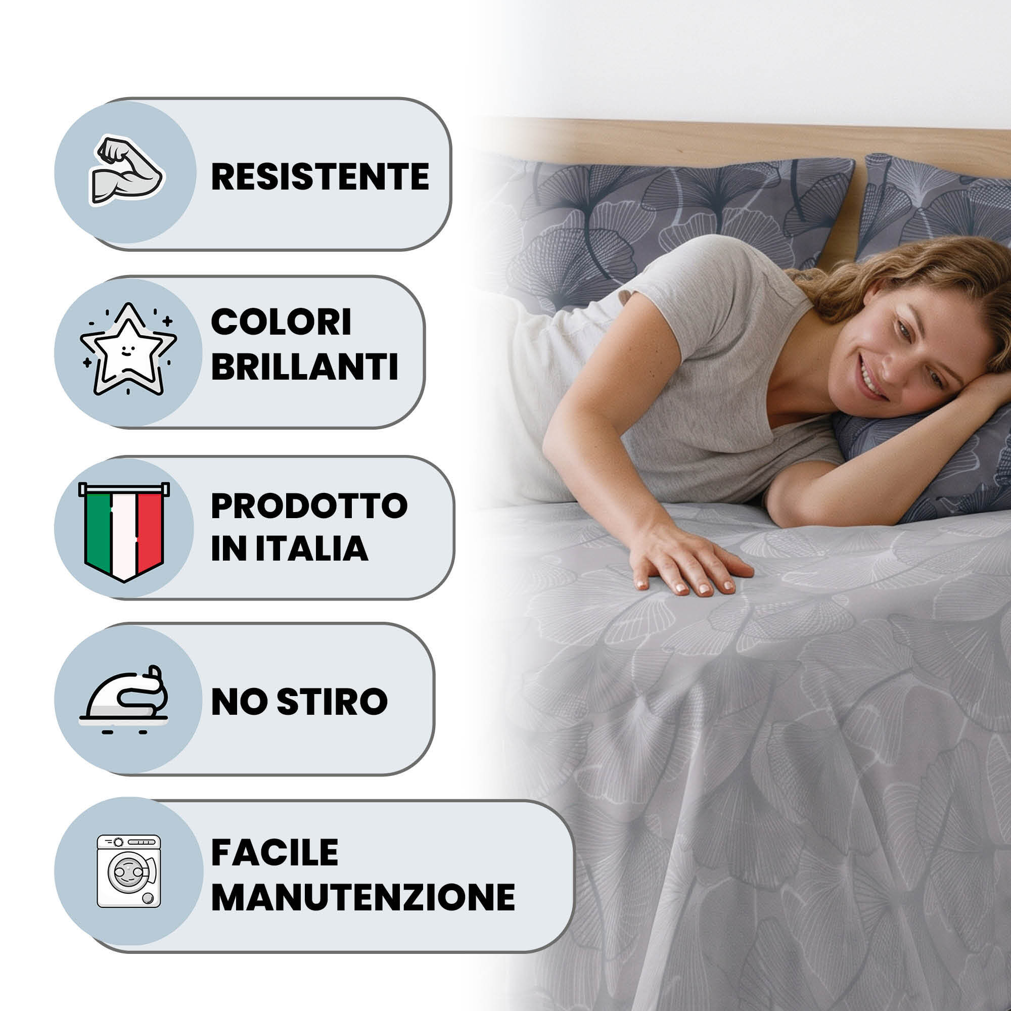 COMPLETO LETTO INFINITY - 100% Microfibra