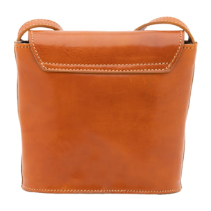 Borsa a tracolla  da uomo In Vera pelle Made in Italy 16x17,5x7 cm