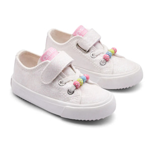 Zapatillas Bajas Niños Estampado Glitter con Cuentas
