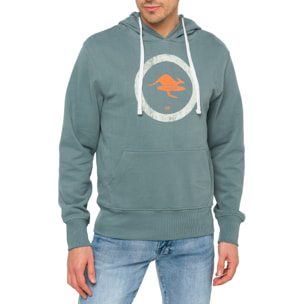 Felpa KAILUA con cappuccio in cotone Blu minerale