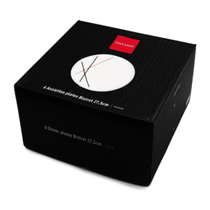 6 assiettes plates 27,5cm BISTROT