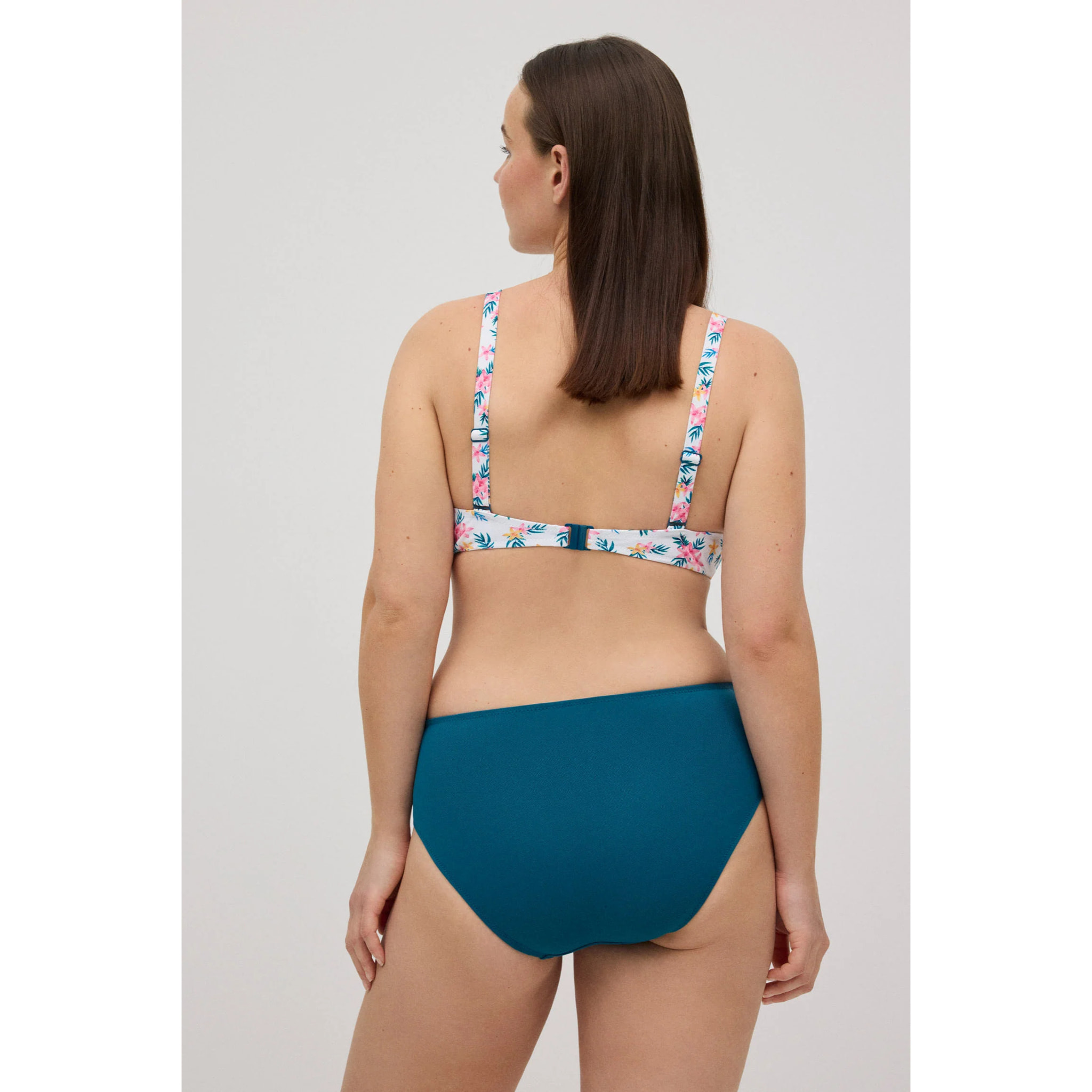 Slip bikini ad alta riduzione in micropiqué blu