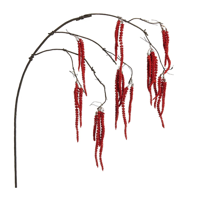 Follaje de amaranto colgante artificial rojo H119