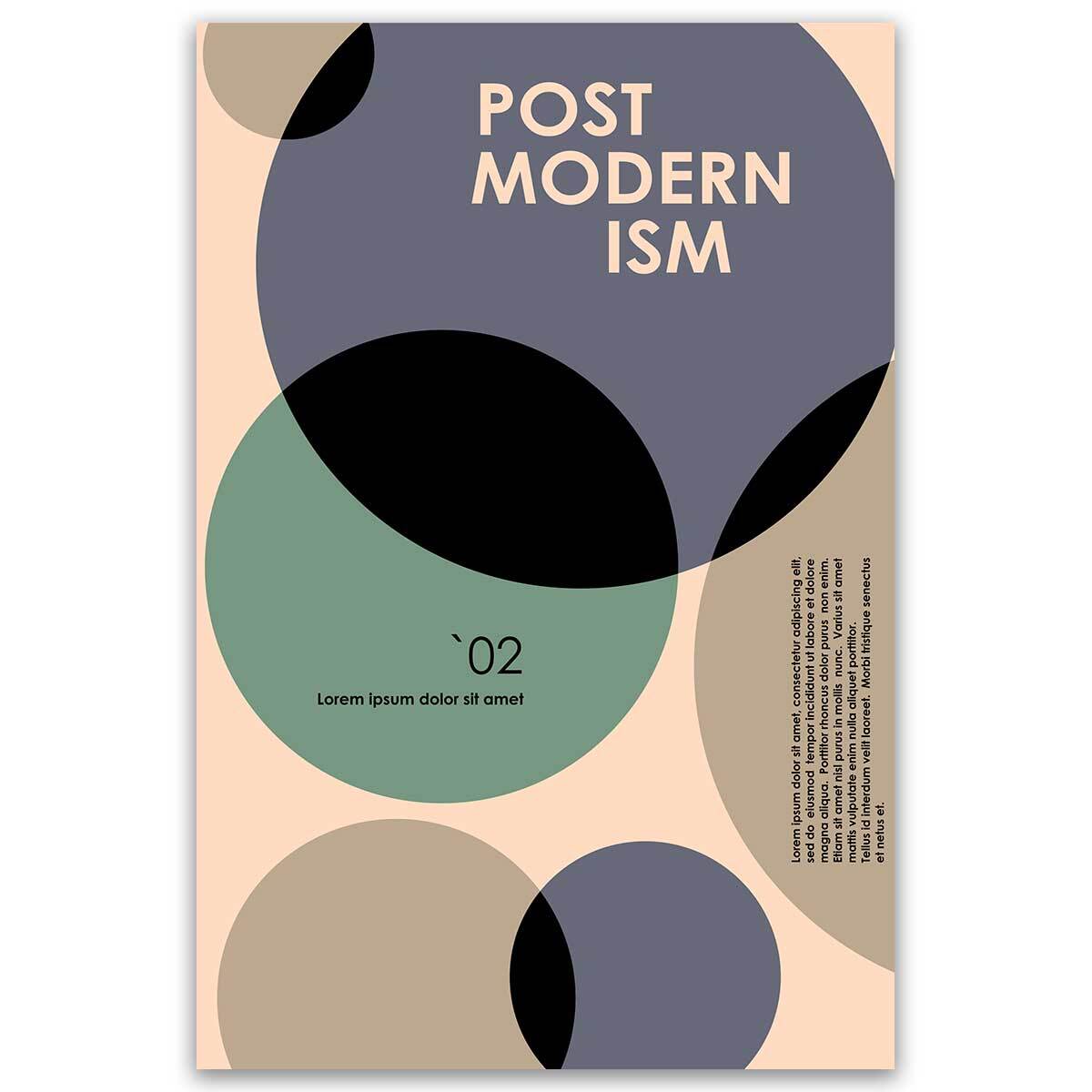 Tableau abstrait postmodernisme formes géométriques Toile imprimée