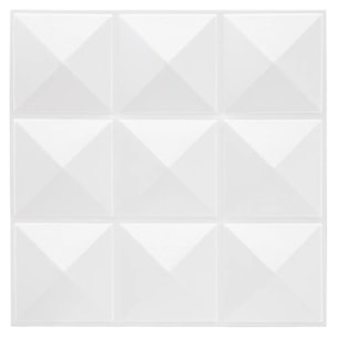 Lot de 6 stickers - carrelage - blanc - 30x30 cm